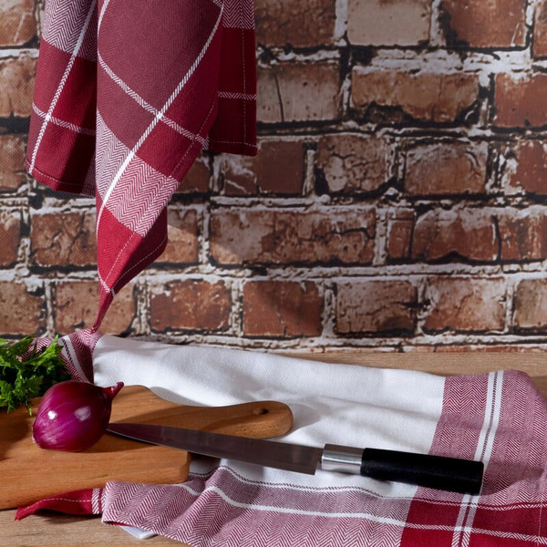 Komplet Ścierek 2szt. 50 x 70 Bawełna Mona Bordo