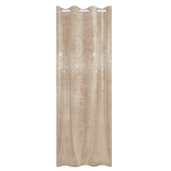 Zasłona 140 x 250 Dekoracyjna Welur Shiny Beż