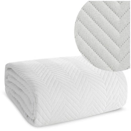 Bedspread 220 x 240 Quilted Len3 White