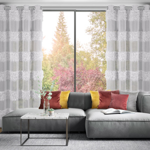 Firana 140 x 250 Dekoracyjna Gotowa Margaret Srebr