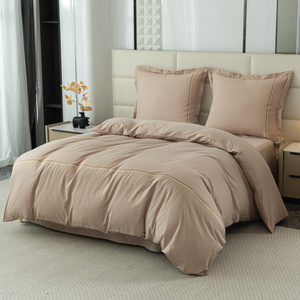 Pościel 200 x 220 3cz Gładka Z Haftem Lumera 13