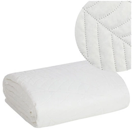 Bedspread 170 x 210 Quilted Decorative Boni6 White