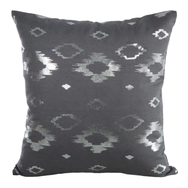 Fabio Decorative Pillowcase 38 x 38 x 8 Steel