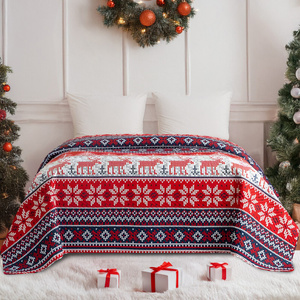 Narzuta 200 x 220 Tłoczona Świąteczna Levent 3230