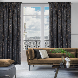 Curtain 140 x 300 Decorative Velvet Nadia Cza+Zł