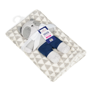 75 x 100 Baby David Blanket + Panda Mascot 