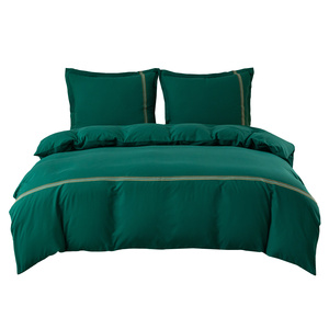 Pościel 160 x 200 3cz Gładka Z Haftem Lumera 06