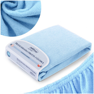 Terry sheet with elastic 027_D Blue 80x140