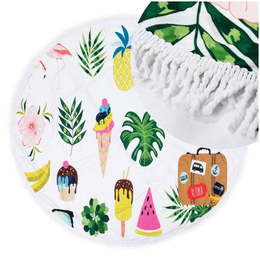 Ręcznik Koc 150 cm Okrągły Plażowy Boho 15 