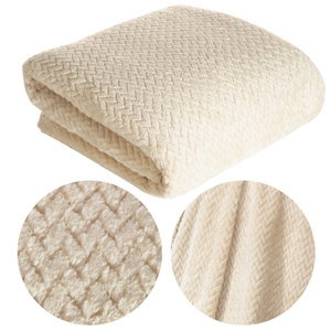 Blanket 200 x 220 Microfiber Design Cindy3 Beige