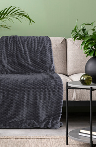 Blanket 200 x 220 Microfiber Design Cindy6 Steel