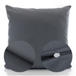 Cotton pillowcase 50 x 50 Solid Ola Graphite Graphite