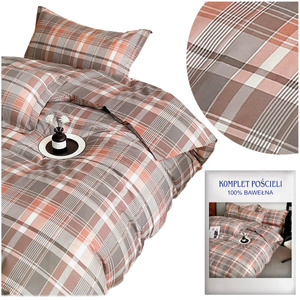 Bedding 160 x 200 3 pcs Cotton Satin No. A1814