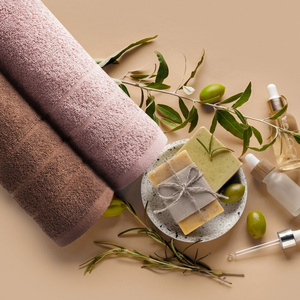 30 x 50 Bath Towel Cotton Dali 02 Beige