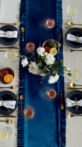 Table Runner 40 x 160 Decorative with Ruffles Ligia 09