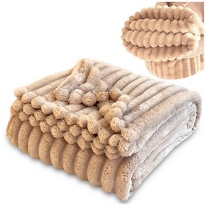 Blanket 160 x 200 Microfiber Plush Shirley Stripes 04