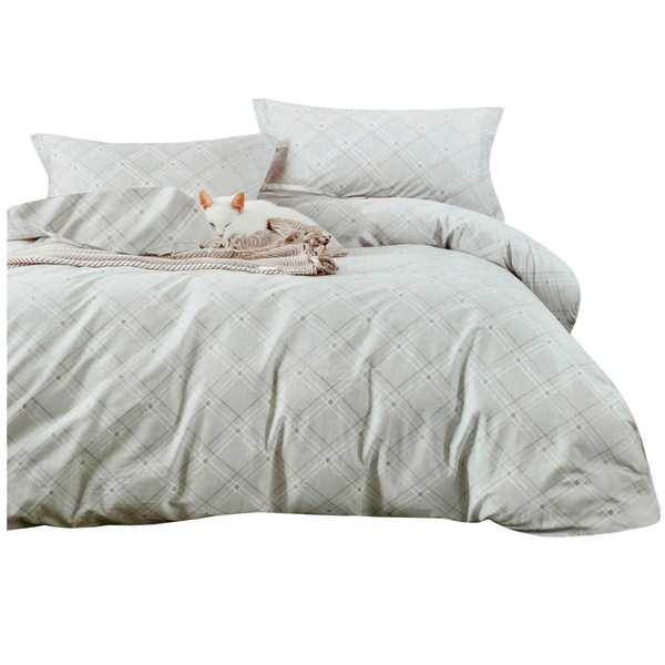 Bedding 160 x 200 3 pcs Cotton Satin No. A1819