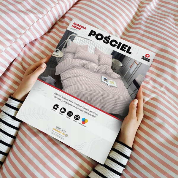 Pościel 220 x 200 3cz Mikrofibra w Pasy Eusebia Home 12
