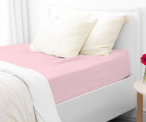 Jersey sheet with elastic 006_D Pink 160x200