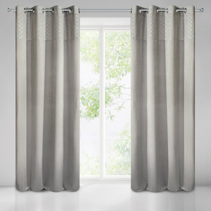 Curtain 140 x 250 Decorative Velvet Karina2 Silver