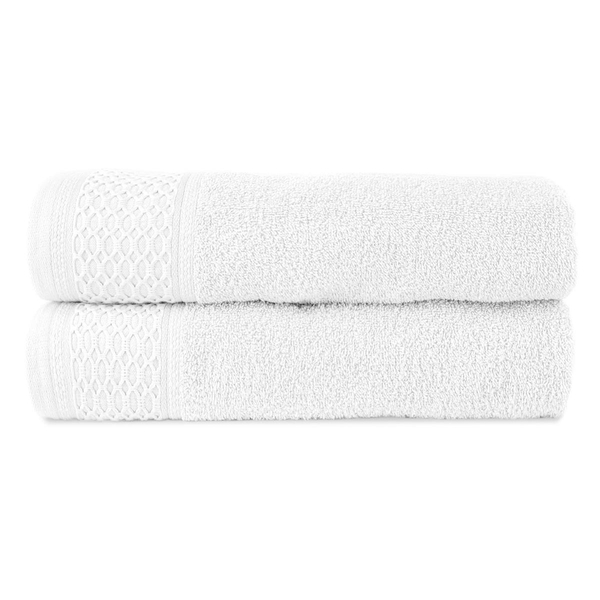 30 x 50 Bath Towel Cotton Solano White