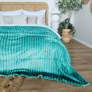 Blanket 160 x 200 Microfiber Stamped Stripes Nuvio 13