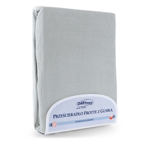 Prześcieradło Frotte z Gumką 155_D Popiel 60x120