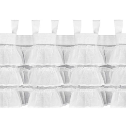 Firana Dekoracyjna Lilia1 45x150 Na Szelkach Biała