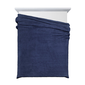 Blanket 150 x 200 Microfiber Lamb Lori Navy Blue