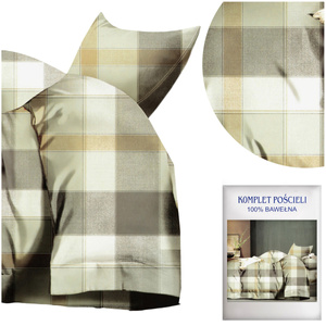 Bedding 160 x 200 3pcs Cotton Satin No. A1806