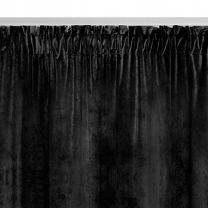 Zasłona 140 x 270 Dekoracyjna Velvet Soft Czarny