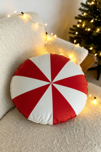 Pillow 38 x 38 Christmas Candy Red