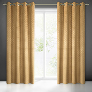 Velvet Juliet Curtain 140 x 250 Spun Yellow
