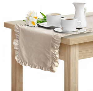 Table Runner 40 x 160 Decorative with Ruffles Ligia 02