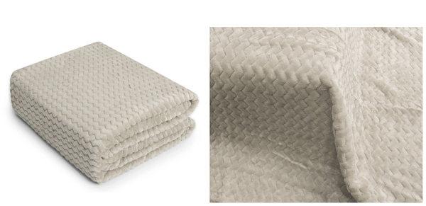 Koc 160 x 200 Mikrofibra Zygzak Wytłaczana Mysi