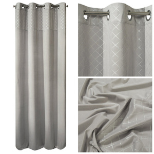 Curtain 140 x 250 Decorative Velvet Karina2 Silver