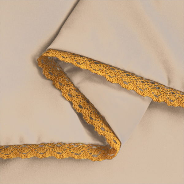 Pościel 160 x 200 3cz Gładka Z Koronką Brandon 09