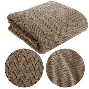 Blanket 150 x 200 Microfiber Design Cindy3 Dark Beige
