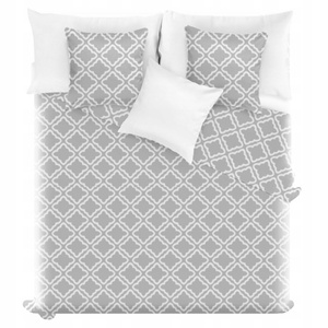 240 x 220 Quilted Clover Gray Bedspread