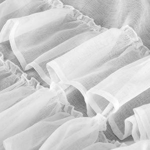 Firana 140 x 270 Dekoracyjna Taśma DANI 1 Biały