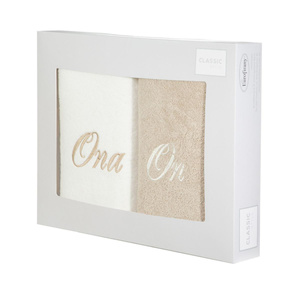 Komplet Ręczników On Ona 2 2 szt. 70 x 140 Kr+Be