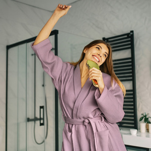 Gofer Cotton Unisex Bathrobe Vizzy S 06 Heather