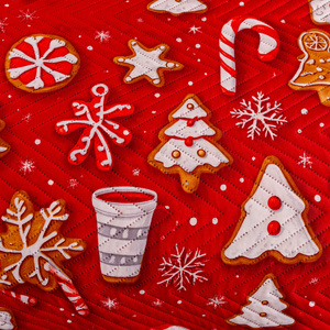 Narzuta 200 x 220 Tłoczona Świąteczna Levent 3237