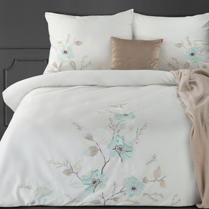 Bedding 220 x 200 Embroidered Embroidery6/St/White +Mint