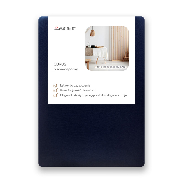 Obrus 110x160 Plamoodporny Klasyczny Savio Granat