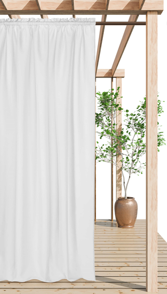 Curtain 140 x 250 Garden on Tape Gaia White