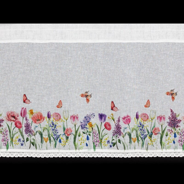 Curtain 30 x 150 Decorative Ready Bella White+Ró