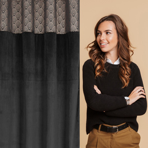 Zasłona 140 x 250 Dekoracyjna Przelotki Agnes Czar