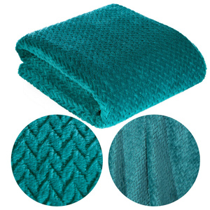 Blanket 70 x 160 Microfiber Design Cindy3 Dark Turquoise