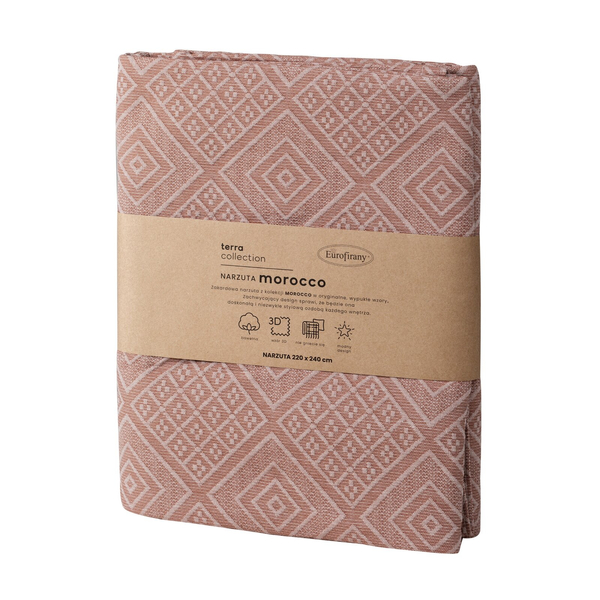 Narzuta 220 x 240 Bawełniana Żakard Morocco3 Ceg